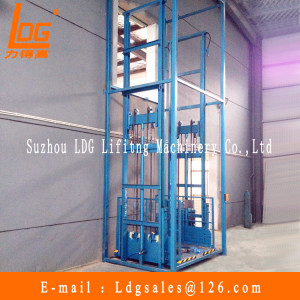 Stationary Hydraulic Guide Rail Goods Lift (SJD1-4.3D)